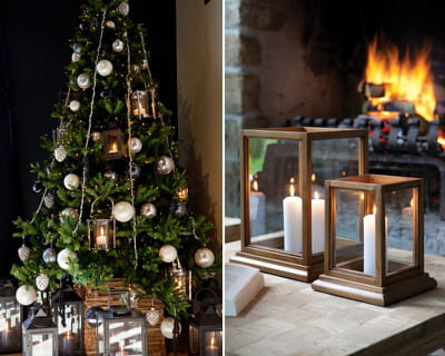 sapin & bougies flamant