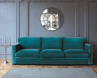 canapé dandy velours bleu de maisons du monde