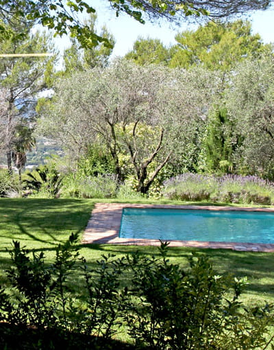 piscine dans une villa modernisée
