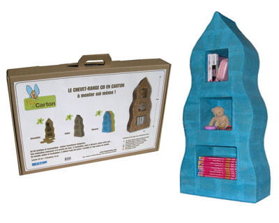 kit chevet range cd en carton de la fée de carton