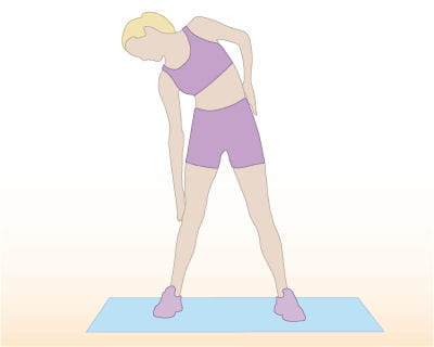 incliner le buste permet de travailler les obliques 