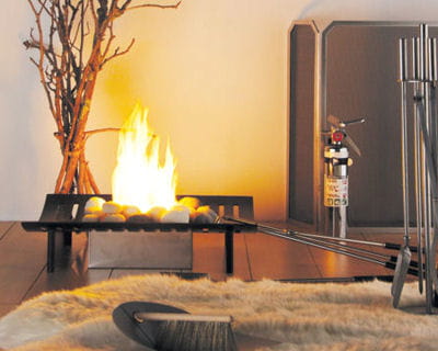 la cheminée 'grille curved' d'ecosmart