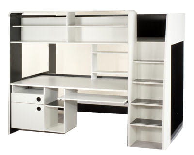 combiné lit bureau chambre 'vogue' de conforama
