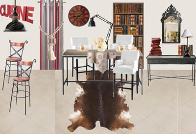 l'ambiance imaginée par la décoratrice pour la salle à manger