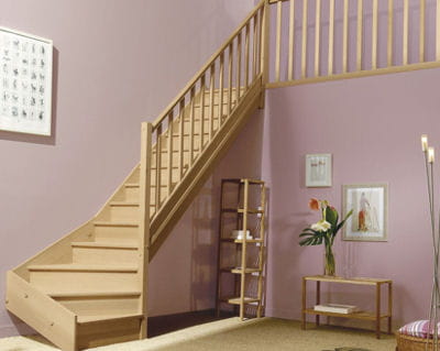 escalier 1/4 tournant de leroy merlin