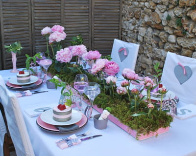 ambiance générale de la table pivoine 