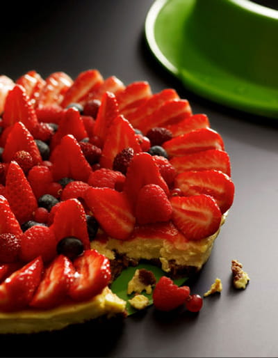 cheesecake aux fruits rouges et spéculoos® de christophe michalak.