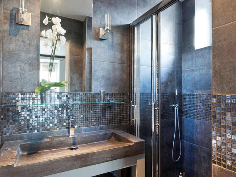 Salle de bains avec mosaïque : 20 exemples réussis : Salle de bains