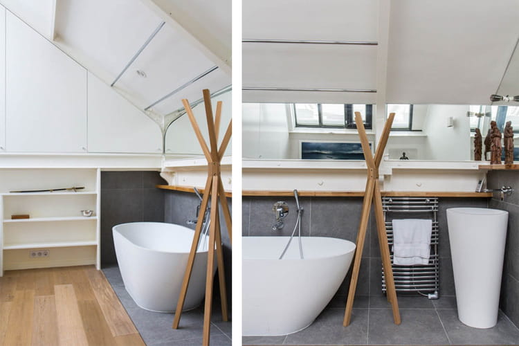 Peinture Chambre Beige Marron : une salle de bain est equipee dune vasque Une Salle De Bain Est Peinture Chambre Beige Marron : une salle de bain est equipee dune vasque Une Salle De Bain Est