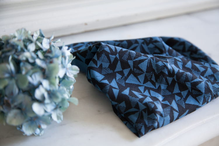 tissu atelier brunette bleu
