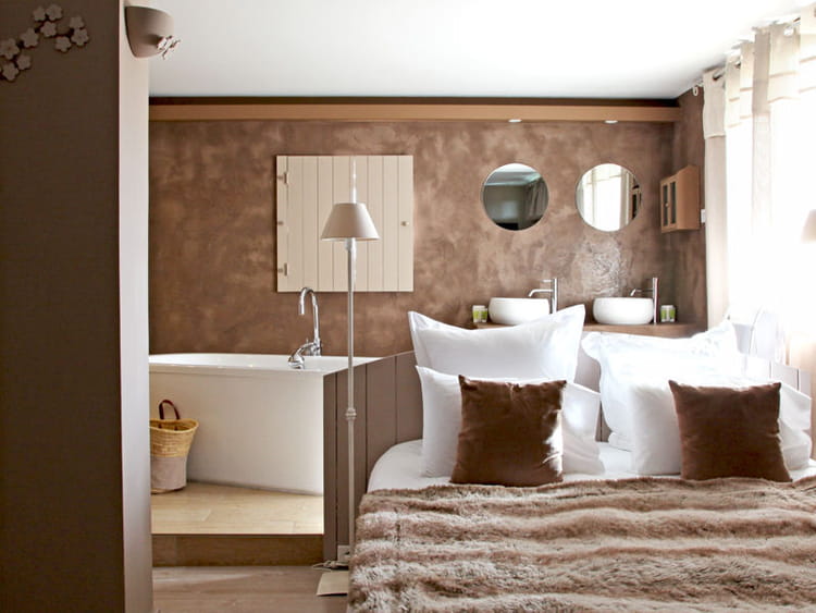 Decoration salle de bain ouverte sur chambre – salle de bains ... De bains Chambre salle décor