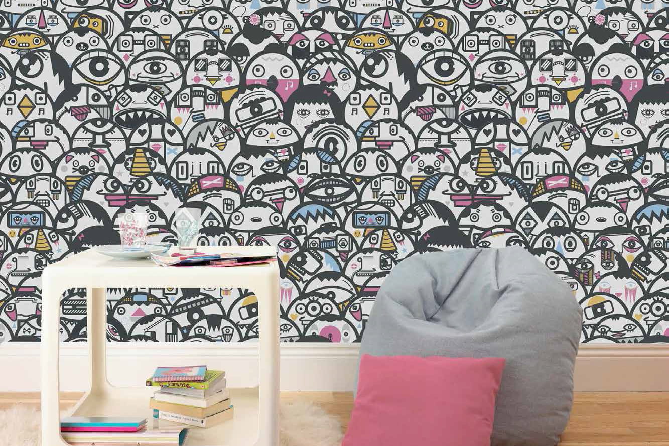 Papier peint alien crowd de graham & brown