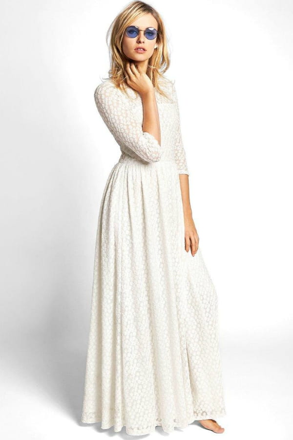 robe longue blanche de la redoute x brigitte bardot robes longues pour ...
