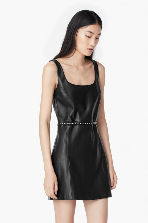 Robe Simili Cuir Noir Mango - robe en cuir mango Robe Simili Cuir Noir Mango - robe en cuir mango