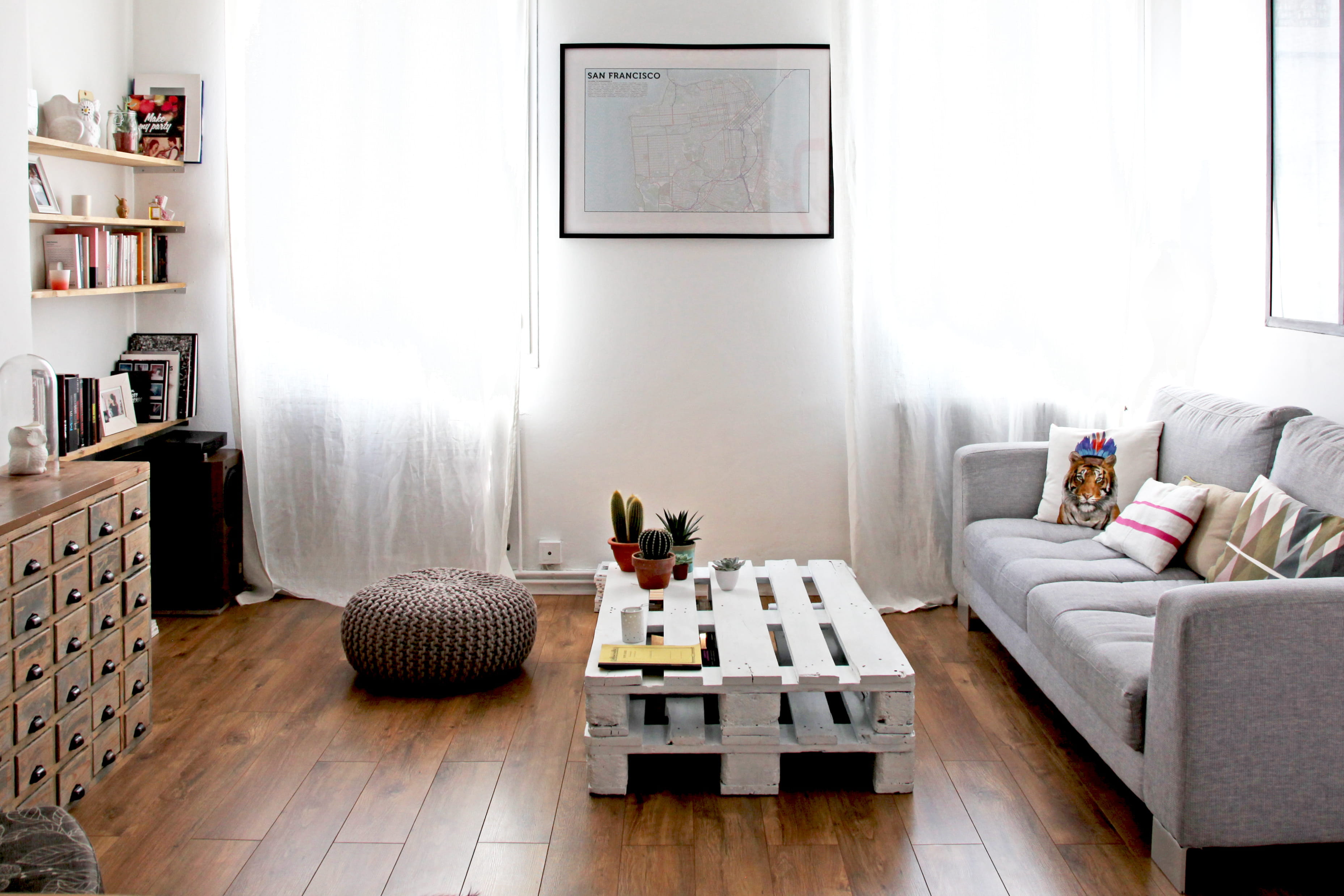 Table basse en palette