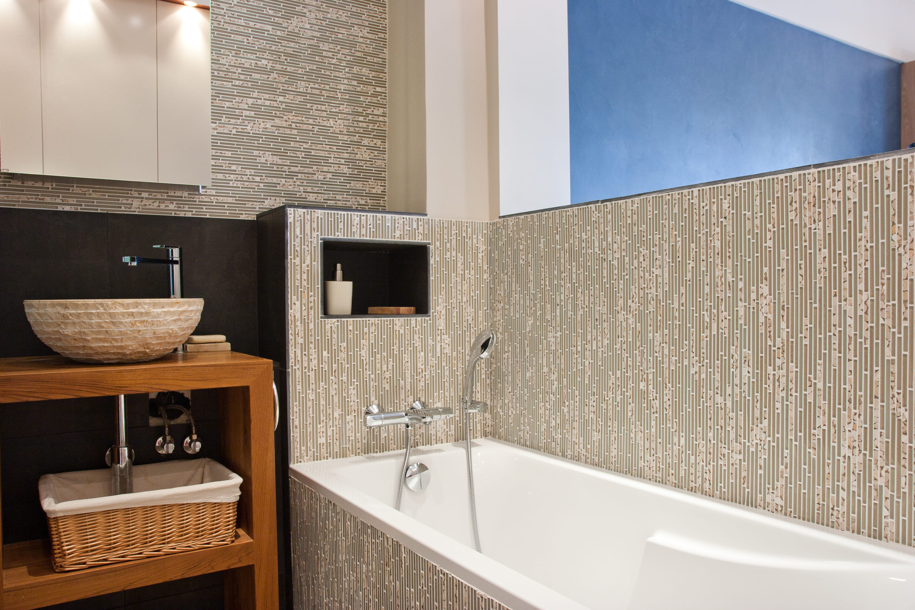 Salle de bain naturelle zen avec haute résolution fonds d'écran ...