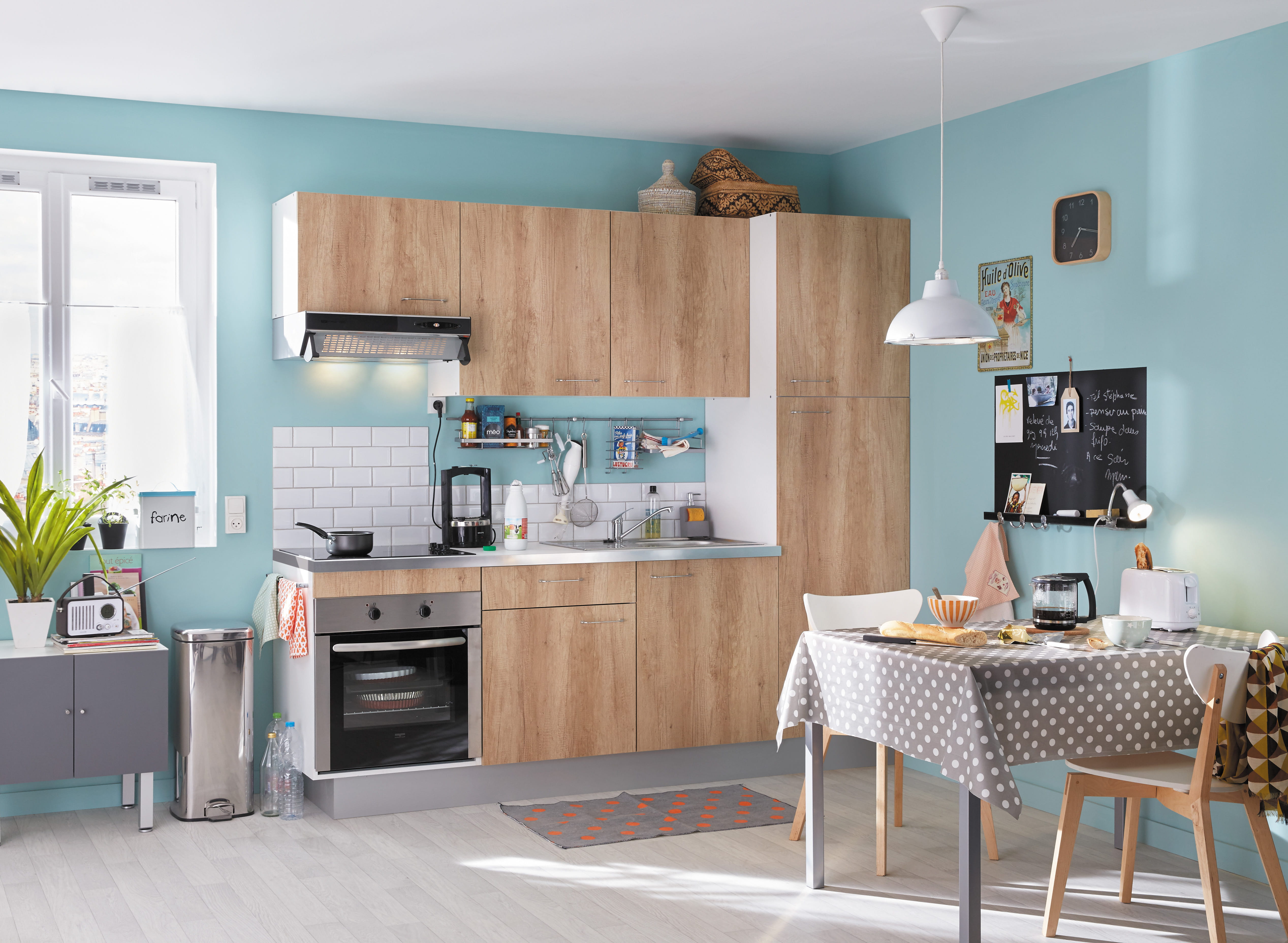 Cuisine décor chêne clair de leroy merlin