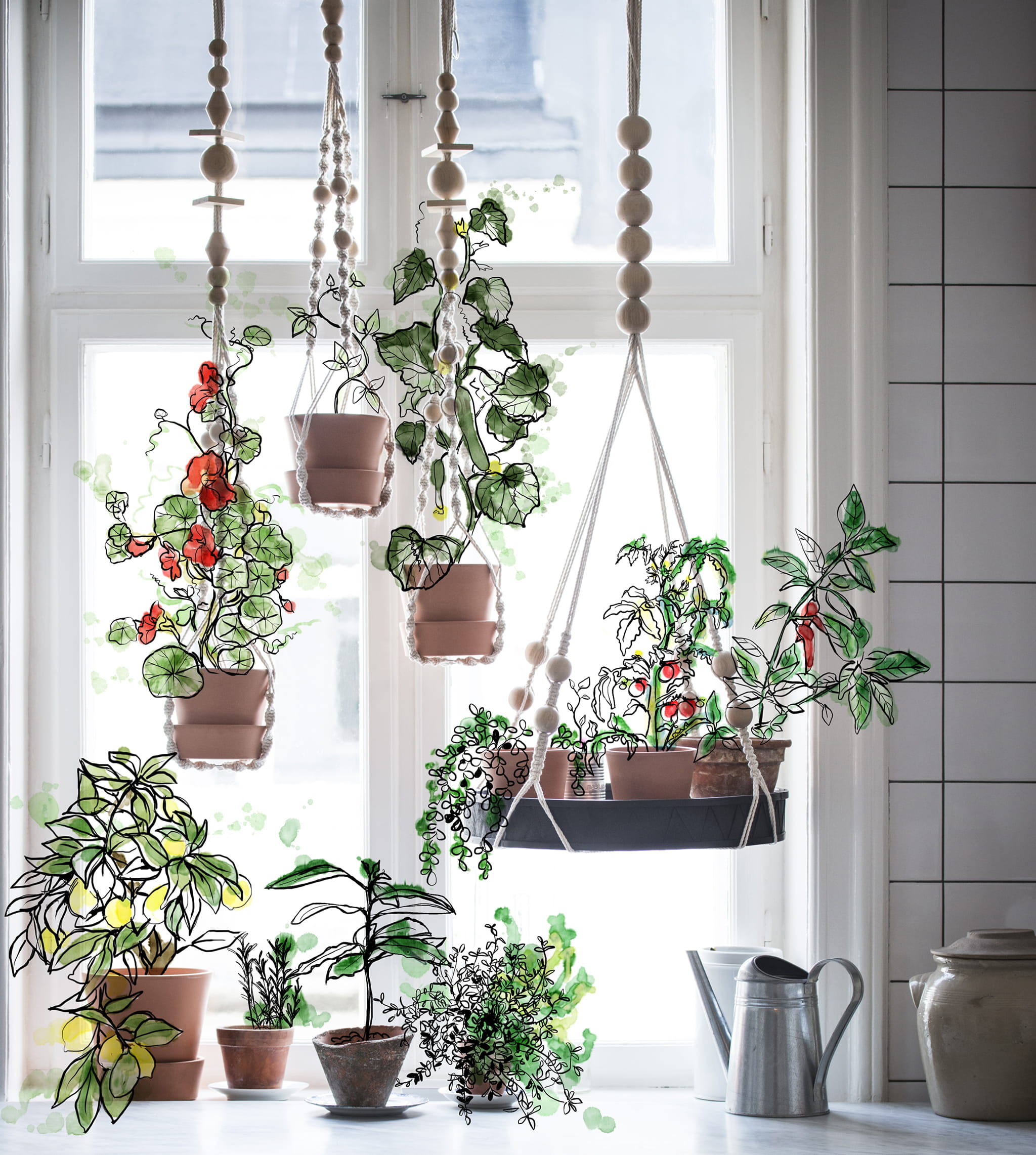 Plateau pour plantes à accrocher Användbar d