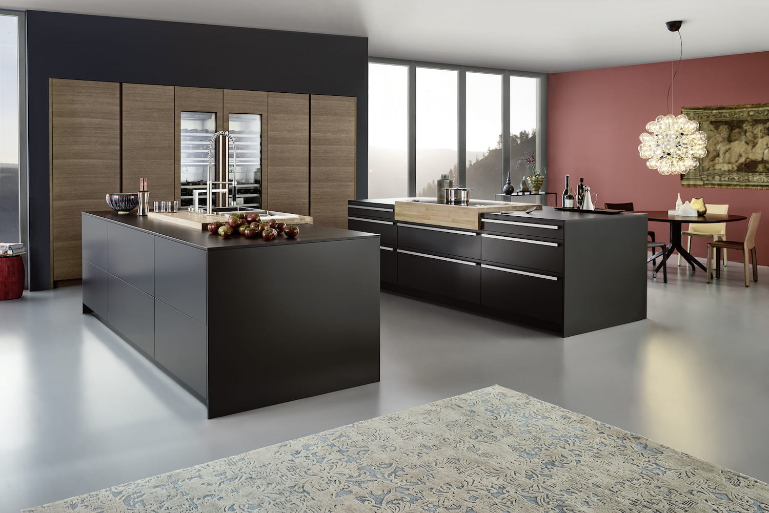 Cuisine bois naturel contemporain: les pierres dans la maison ...