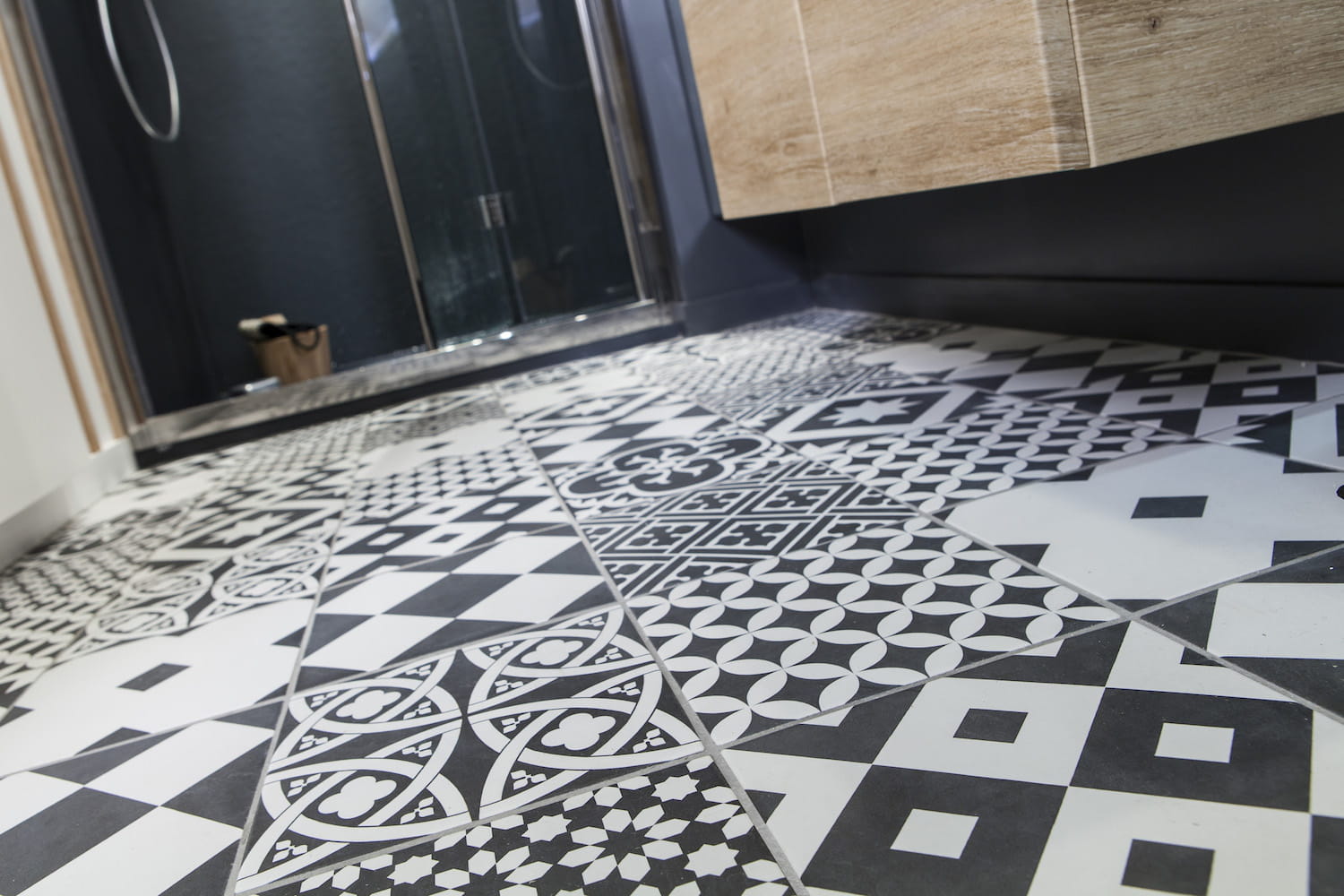 Salle de bain carreaux de ciment mur avec haute définition images ...