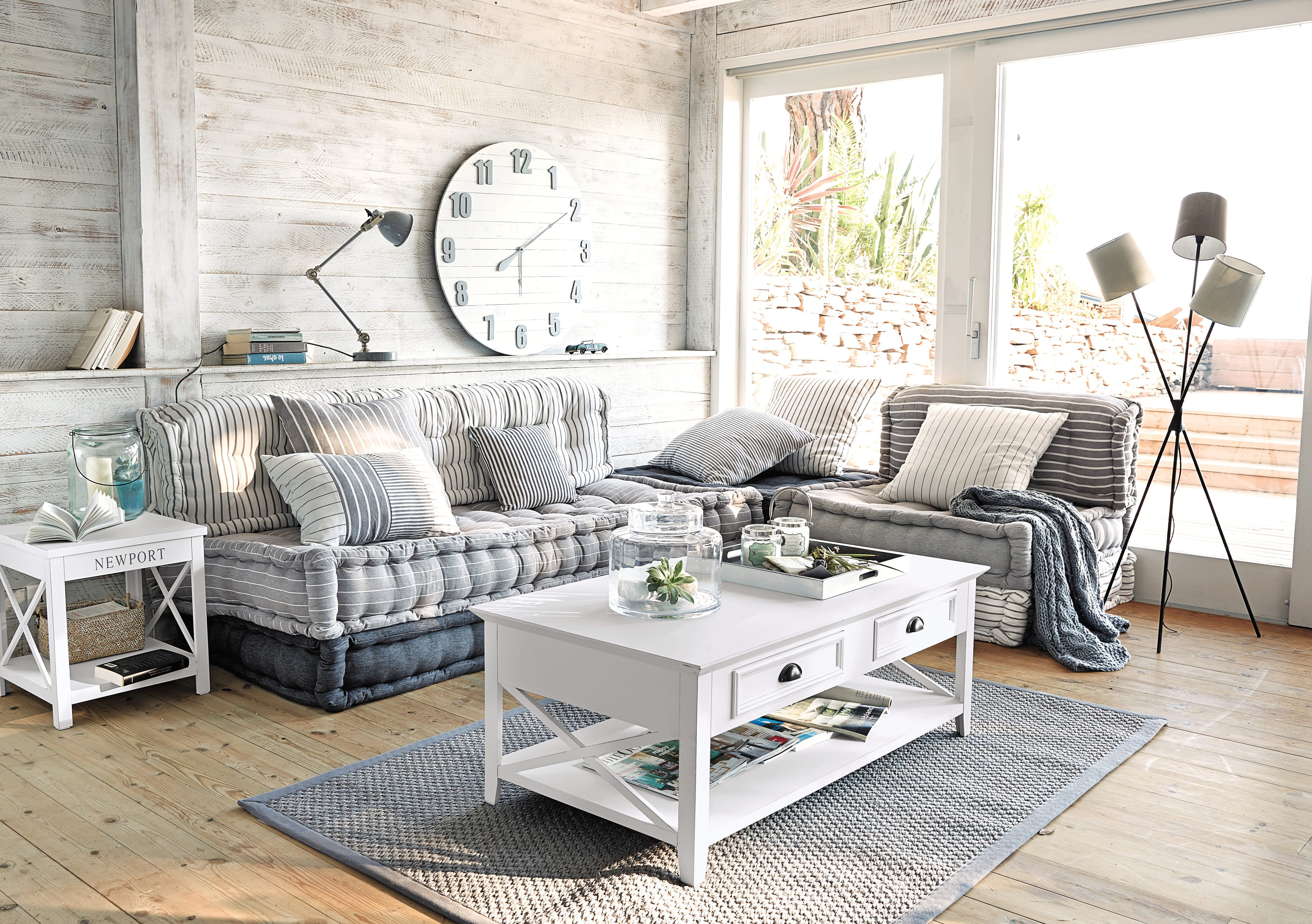 Banquette d'angle honfleur chez maisons du monde