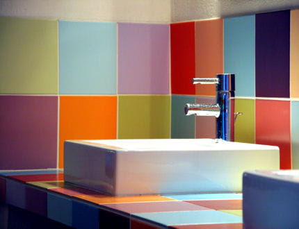 Carrelage salle de bains colore ~ tazmik.com for . Inspiration de salle Faience bains