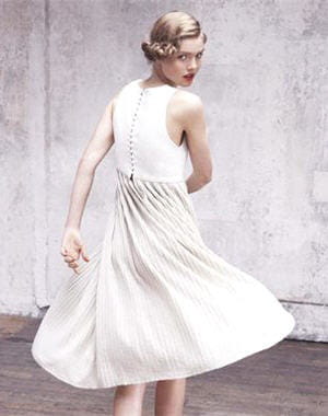 robe plissée en soie-lin de rodier
