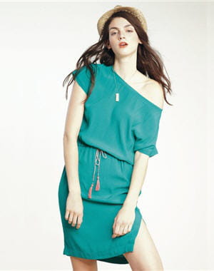 robe vert menthe de comptoir des cotonniers