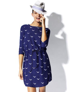robe 'souffle marin' de tex