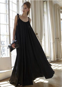 robe longue noire delphine manivet pour la redoute