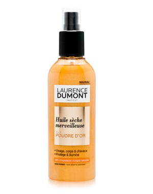 huile sèche merveilleuse à la poudre d'or de laurence dumont