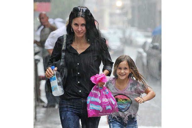 Fou rire à New York pour Courteney Cox et sa fille Coco