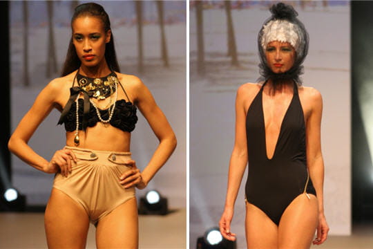 Maillot deux-pièces taille haute de Prelude et maillot une-pièce décolleté de Melissa Odabash