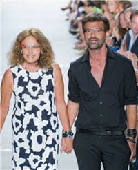 diane von furstenberg et yvan mispelaere pendant le dernier dã©filã© ã new york