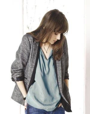 veste gris chiné de comptoir des cotonniers