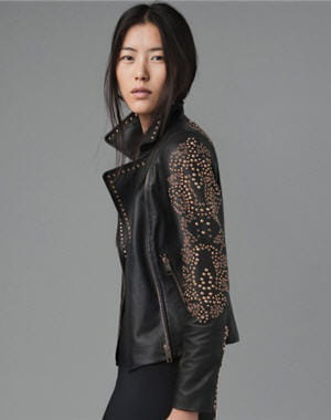 perfecto en cuir de zara