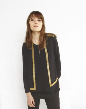veste au liseré doré de comptoir des cotonniers