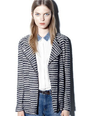 veste imprimée à fermeture éclair de pull & bear