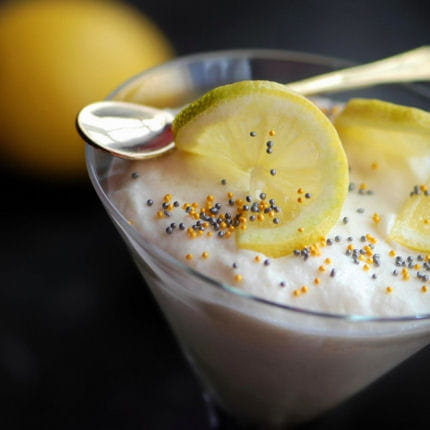 mousse de ricotta et yaourt, citron et miel