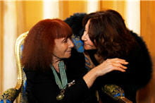 sonia rykiel et sa fille nathalie lors de la remise de mã©daille