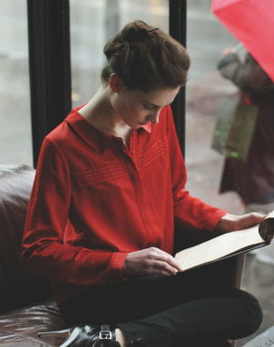 chemisier rouge coquelicot de newman