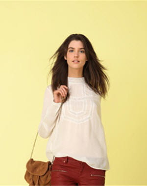 blouse à plastron de promod