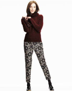 pantalon en jacquard dentelle de kookaï