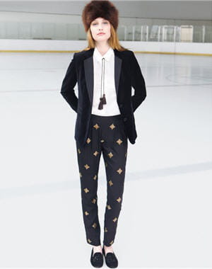 pantalon 'pompom' de claudie pierlot