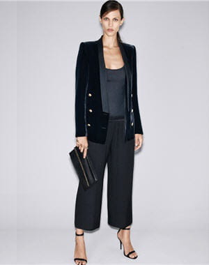 pantalon large de zara