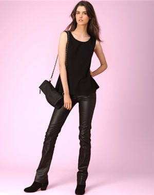 pantalon façon cuir de promod