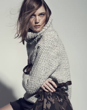 tricoter un pull a col roule