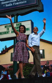 michelle obama en robe asos dans le vogue
