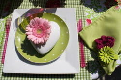 déco de table estivale réalisée par dominique rowe