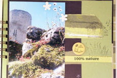 album de scrapbooking sur le thème de la balade printanière